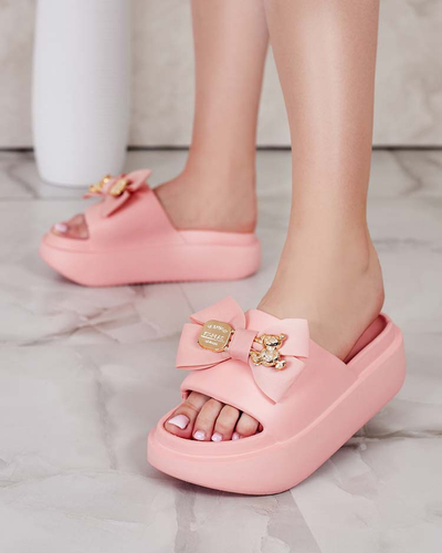 Royalfashion Női gumi flip-flop díszes masnival Apis