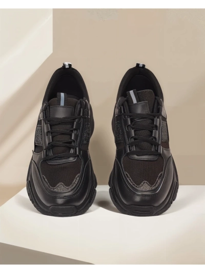 Arete Nero női lapos talpú tornacipő ökológiai bőrből