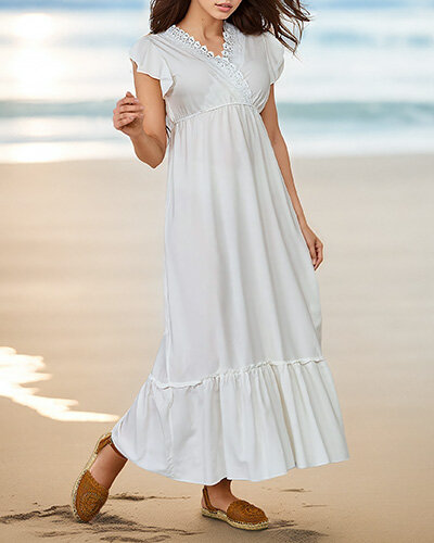 Royalfashion női hosszú ruha csipkével