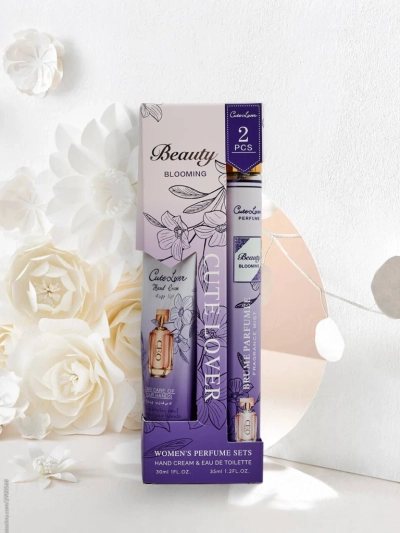 CaleoLuna Blooming szett – Kézkrém és parfüm, 30 ml, 35 ml