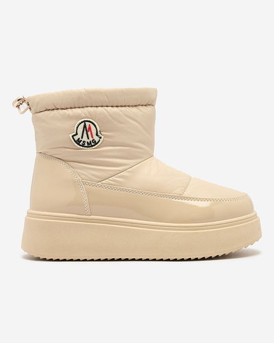 Royalfashion Női csúszós hócsizma bézs színben Ademra