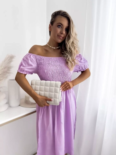 Lila női mini ruha a'la hiszpanka- Ruházat