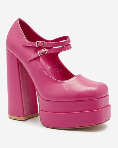 Fukszia női magas tűsarkú cipő Edisa - Lábbeli