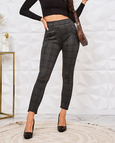 Royalfashion Női szigetelt kockás teggings nadrág