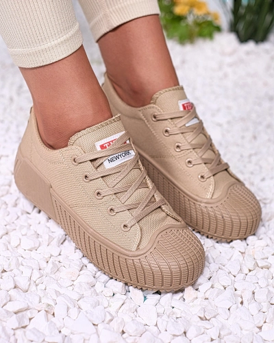 Royalfashion Világosbarna Brigera platform sportcipő