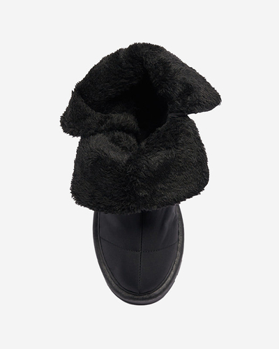 Luna Elegante Fekete Téli Bokacsizma