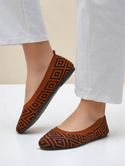 Royalfashion Női textil balerinacipő geometrikus mintával Metric