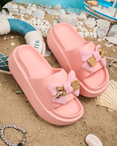 Royalfashion Női gumi flip-flop díszes masnival Nilm