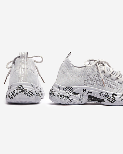Szürke női slip-on sportcipő Kejini felirattal - Lábbeli