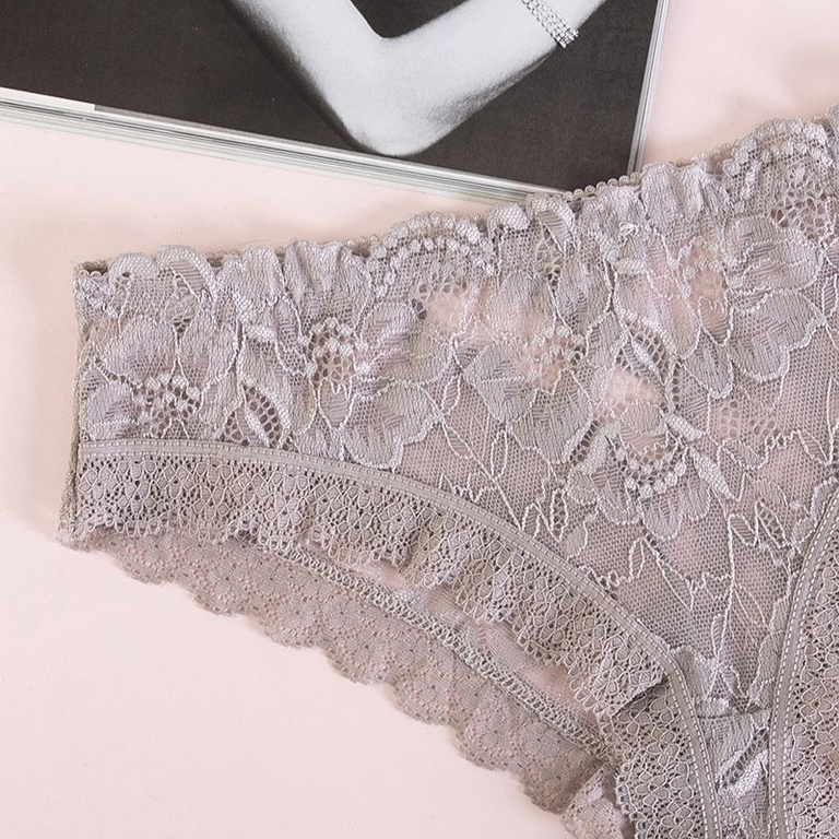 Női szürke csipkebugyi - Fehérnemű