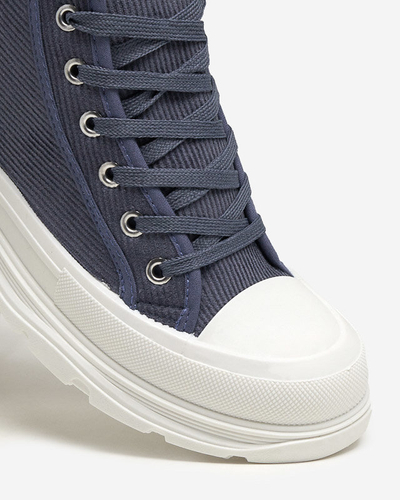 Kék női magas bordás tornacipő Somali - Lábbeli