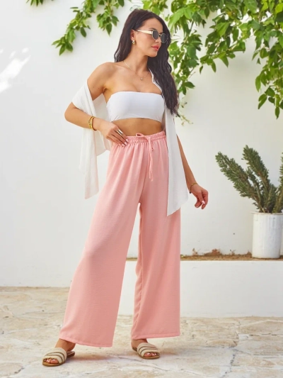 Royalfashion Széles női nadrág rugalmas derékkal