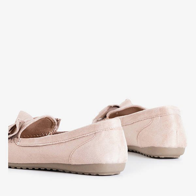 Bézs színű női mokaszin Sevilla íjjal - Cipő