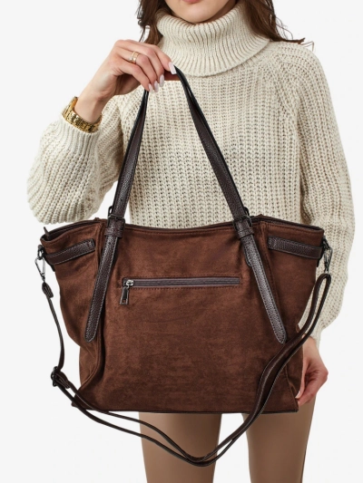 Daville női shopper táska öko-velúrbőrből