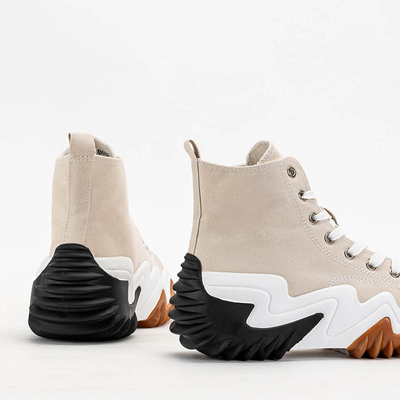 Bézs színű női sportcipő a'la tornacipő Vei - Lábbeli