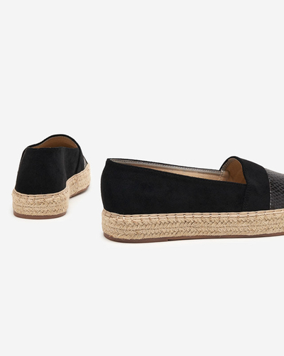 OUTLET Fekete női espadrillek Sverope - Cipők