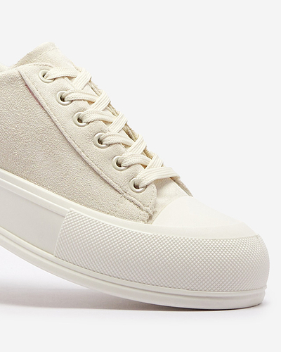 Bézs női öko-szarvasbőr tornacipő Zeobic- Footwear