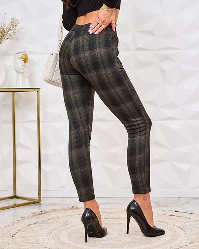 Royalfashion Női szigetelt kockás teggings nadrág