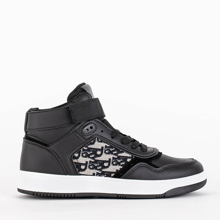 Fekete női sport magasszárú tornacipő Xosa - Lábbeli