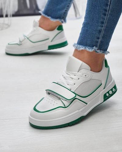 Női sportcipő fehér és zöld színben Xirrat- Footwear