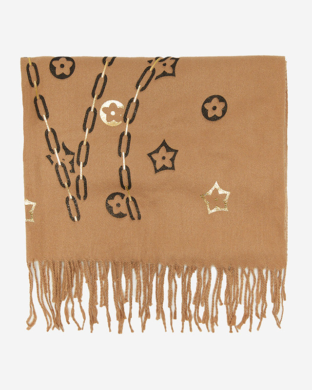 Női világos tevesál nyomattal - Kiegészítők