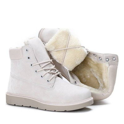 OUTLET Legyen boldog, bézs színű, szigetelt túracipő - Lábbeli