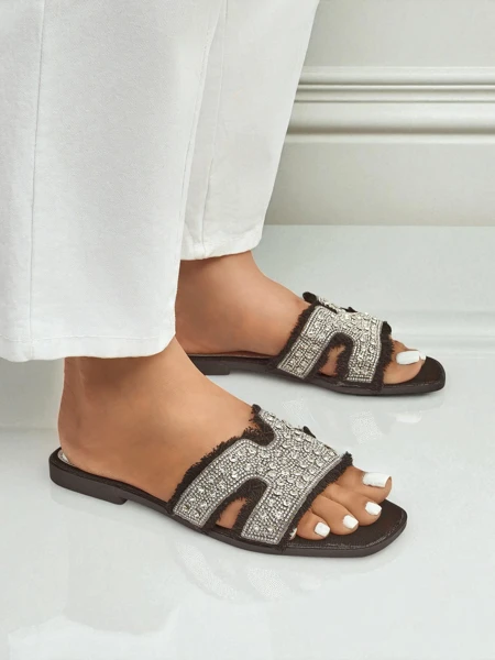 Royalfashion női szandál strasszkövekkel CrystalEase