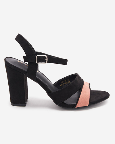 OUTLET Fekete női szandál oszlopon Hromm- Footwear