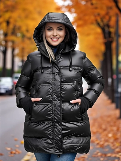 Royalfashion Női téli steppelt kabát