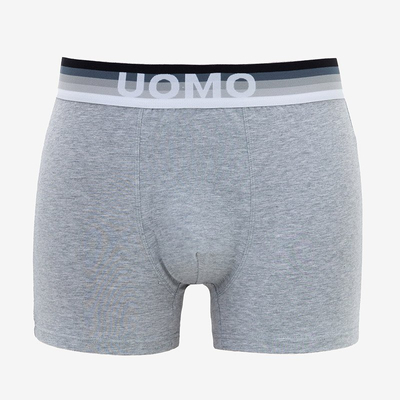 Szürke férfi boxer rövid felirattal - Fehérnemű