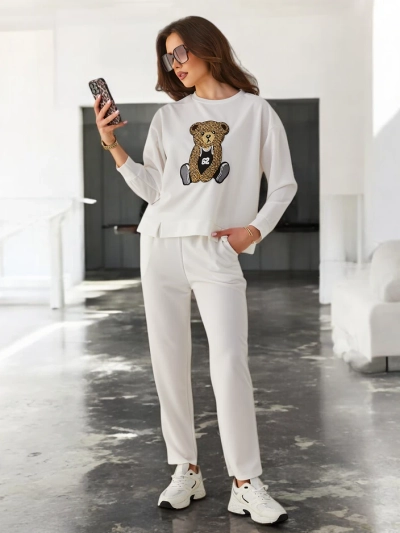 Royalfashion Női Szőtt Szett Medvével