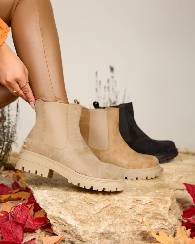Royalfashion Bézs színű női szigetelt Comfy Walk csizma