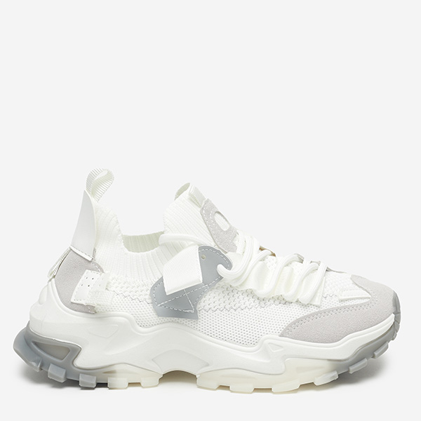 OUTLET Fehér női sportcipő masszív Tiroka talpon - Lábbeli