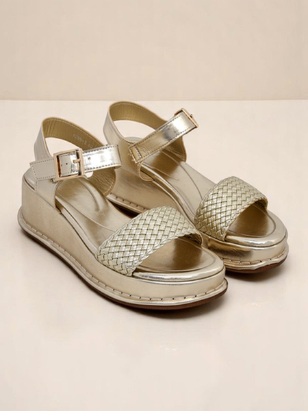 Királyi divat Női ék szandál fonott pánttal Fiolle