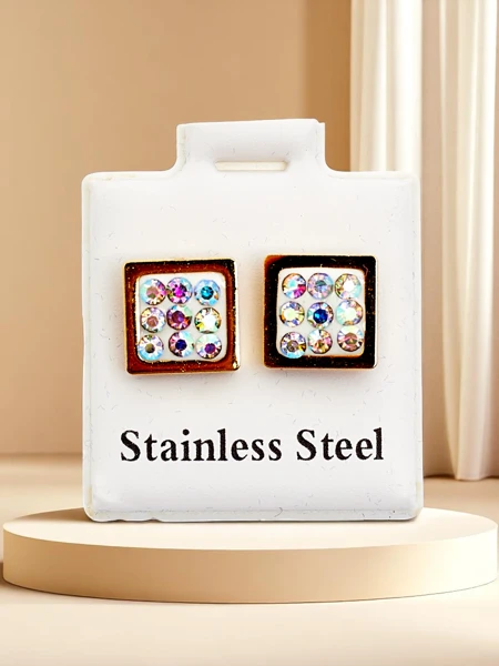 Royalfashion Női Négyzet Cirkónia Fülbevaló