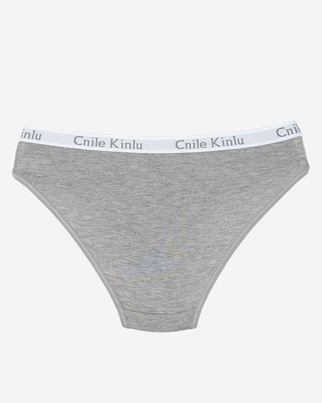 Szürke női pamut bugyi sportgumival - Fehérnemű