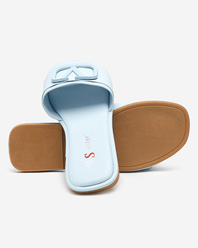 OUTLET Kék női papucs eco bőrrel Cartec - Lábbeli