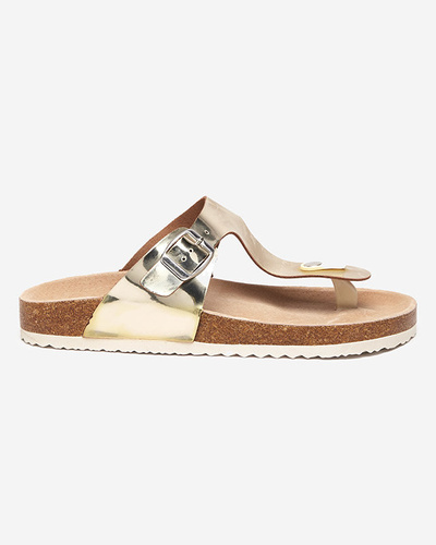 OUTLET Arany női papucs Elotsi flip-flop - Lábbeli