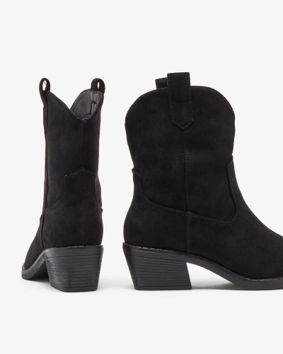 Royalfashion Fekete női szigetelt cowboy csizma Bronco