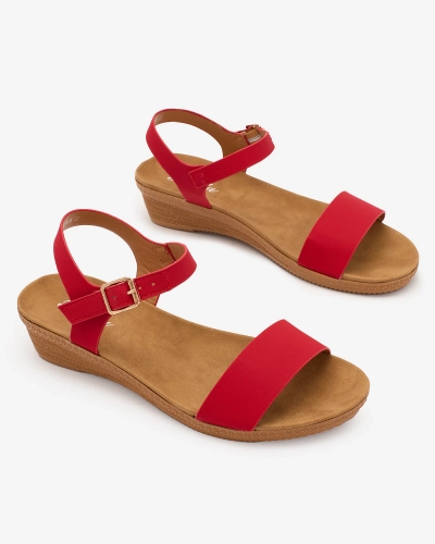 Royalfashion Piros női ökobőr szandál Classy Stylish