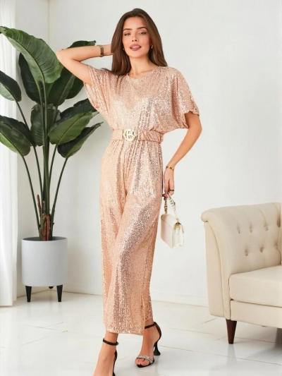 Royalfashion Hosszú női overál flitterekkel