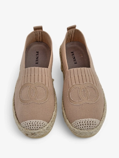Női Callisto espadrilles világosbarna lapos sarkú ökológiai bőr