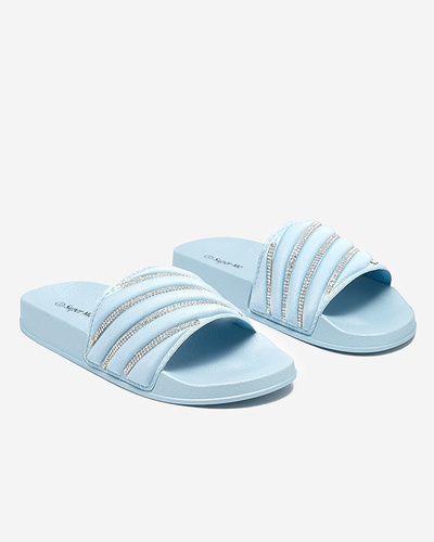 OUTLET Kék női papucs cirkóniával Mytaris - Lábbeli