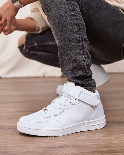 Royalfashion Sports férfi magas szárú tornacipő fehér színben Detocci