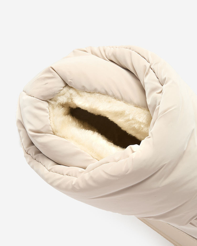 Royalfashion Beige Maderta női csúszós hócsizma