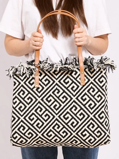 Royalfashion Mintás szőtt bevásárlótáska