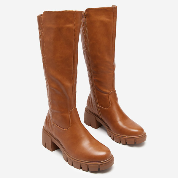 OUTLET Barna női félárú csizma Radisha - Lábbeli