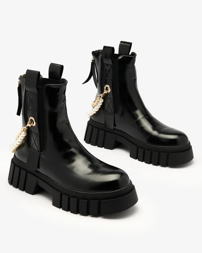 Royalfashion Fekete női csizma Zifosca