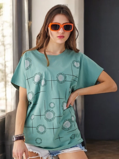 Royalfashion Női Pamut Póló Nyomtatással