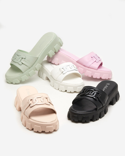 OUTLET Violet női papucs vastagabb talpon Inza-Shoes